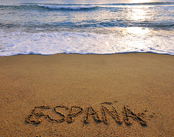 istock Spain sign on the beach 530427807