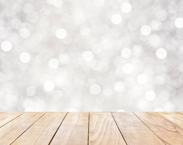 istock Wooden table on white abstract background 530427958