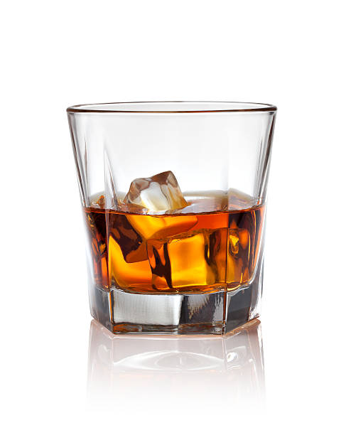 istock Glass of scotch whiskey and ice 530428064
