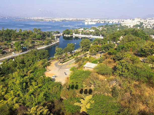istock Panoramic view from top of Udaipur Ropeway 530429655