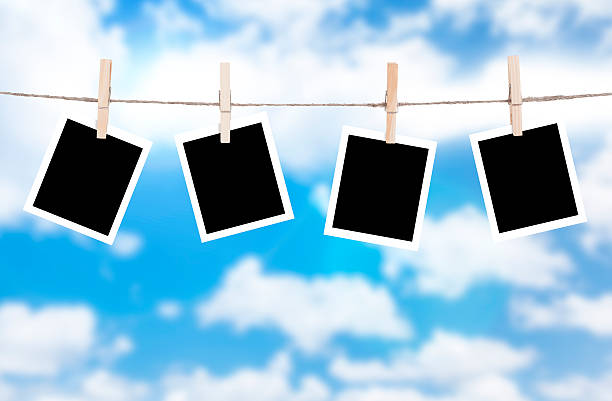 istock Photo frames hanging on a rope 530429668