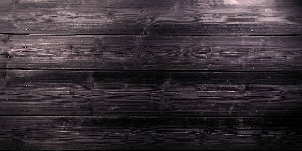 istock Old dark wooden board background, empty copy space 530431180