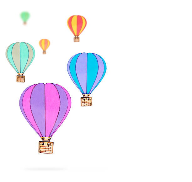 istock hot air balloon collections  on a white background 530433466