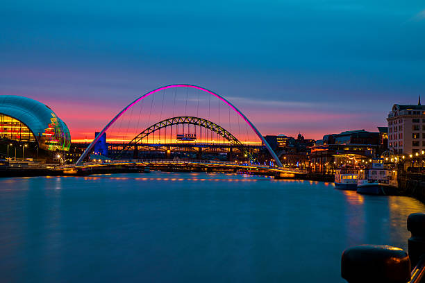 istock Gateshead Tyne and Millennium bridges at Sunset 530435243