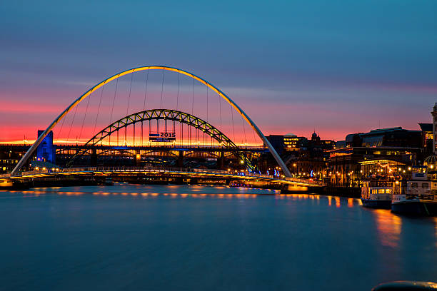 istock Gateshead Tyne and Millennium bridges at Sunset 530435257