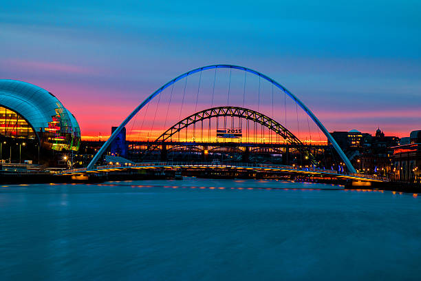 istock Gateshead Tyne and Millennium bridges at Sunset 530435261