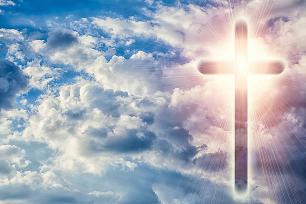 istock Christian cross in heavens 530436692