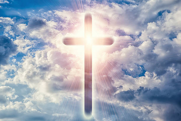 istock Christian cross in heavens 530436944