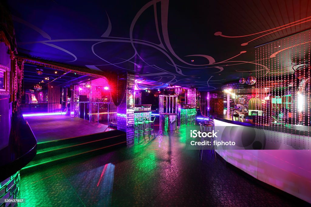 beautiful european night club interior colorful interior of bright and beautiful night club Nightclub Stock Photo