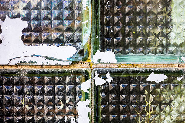 istock The old and damaged glass bricks surface 530439605