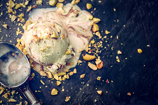 istock Delicious Pistachio Ice Cream on a Background 530439712