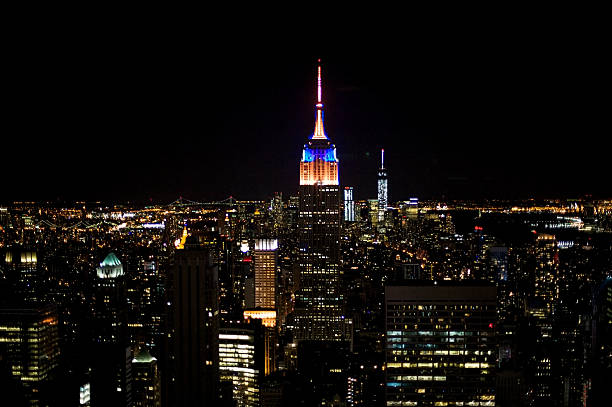 istock Manhattan Cityscape, night Skyline 530439997