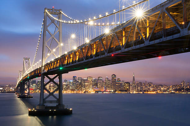 istock Dusk over Oakland-San Francisco Bay Bridge and San Francisco Skyline 530440936