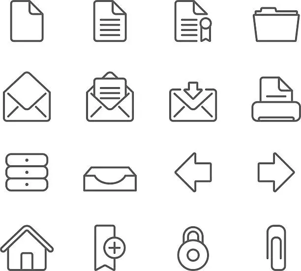 Vector illustration of Internet Documents - Simple Icons