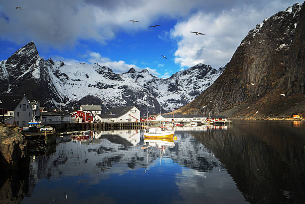 istock spring sunset - Reine, Lofoten islands, Norway 530441798