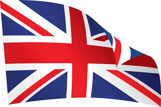 Vector illustration of Flag of the United Kingdom