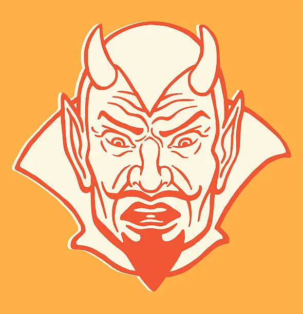 Vector illustration of Shocked Devil