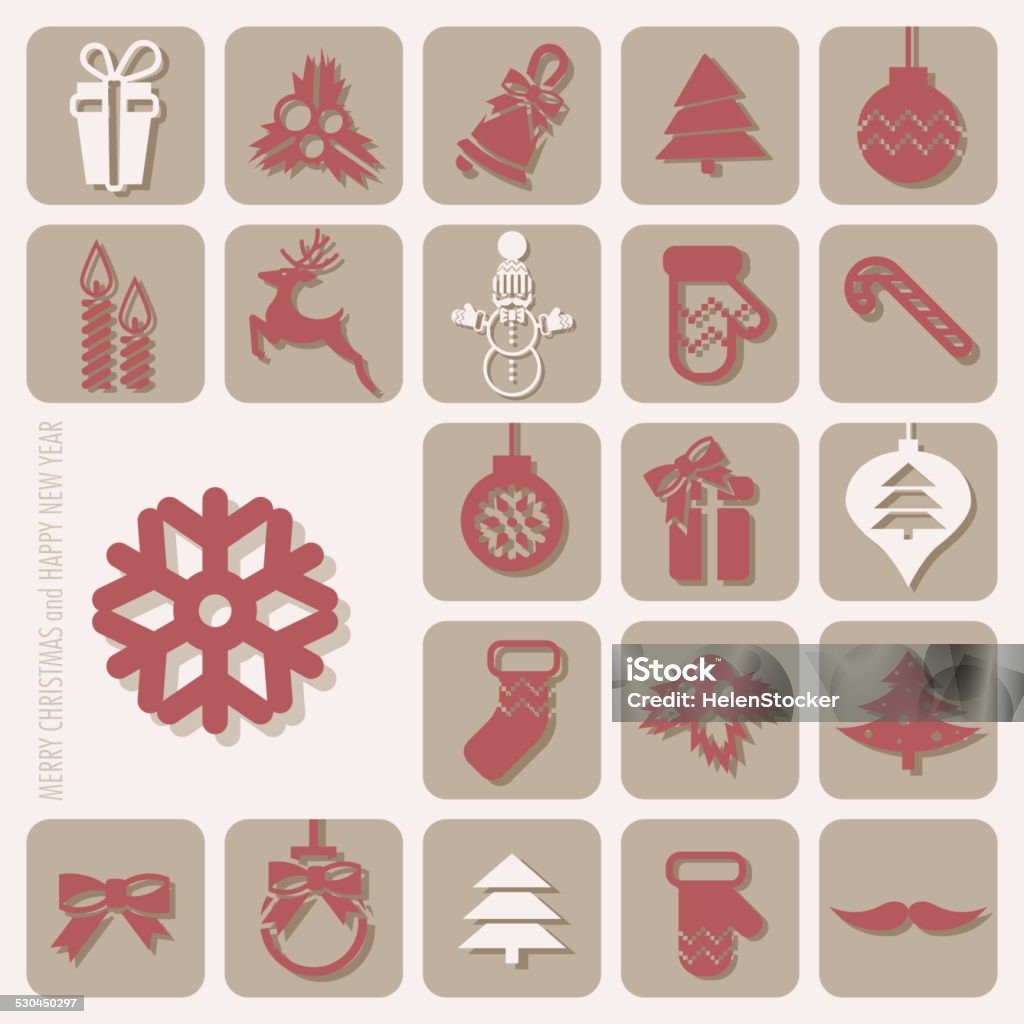 Christmas Icons Set Merry Christmas and Happy New Year Icons Set. Vector illustration. Eps 10 Bell stock vector