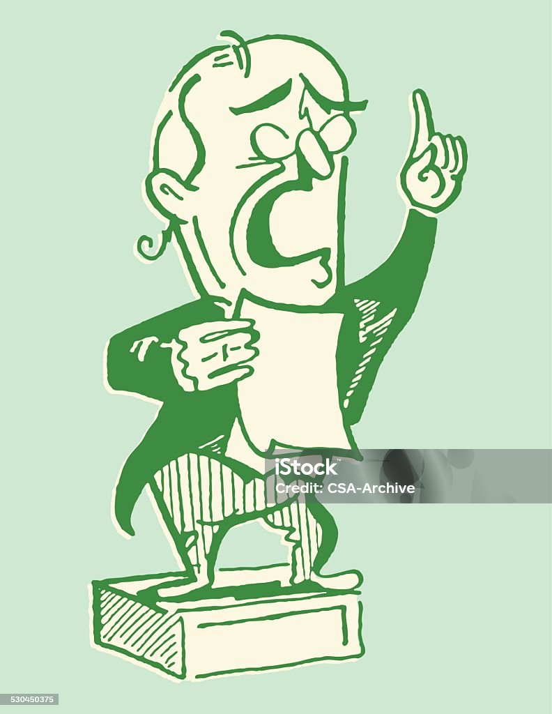 Man Speaking on Soapbox http://csaimages.com/images/istockprofile/csa_vector_dsp.jpg Accessibility stock vector