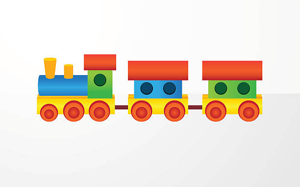 ilustrações de stock, clip art, desenhos animados e ícones de cor para crianças brinquedo trem com carrinhos de - toy wagon train engine steam