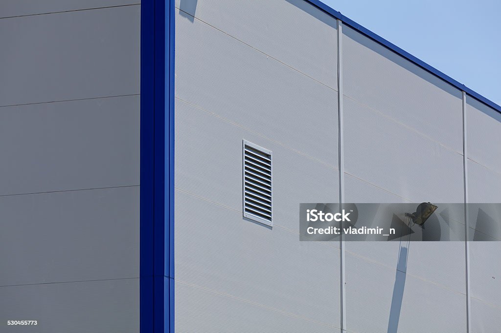 aluminum facade details of aluminum facade and aluminum panels on industrial building Aluminum Stock Photo