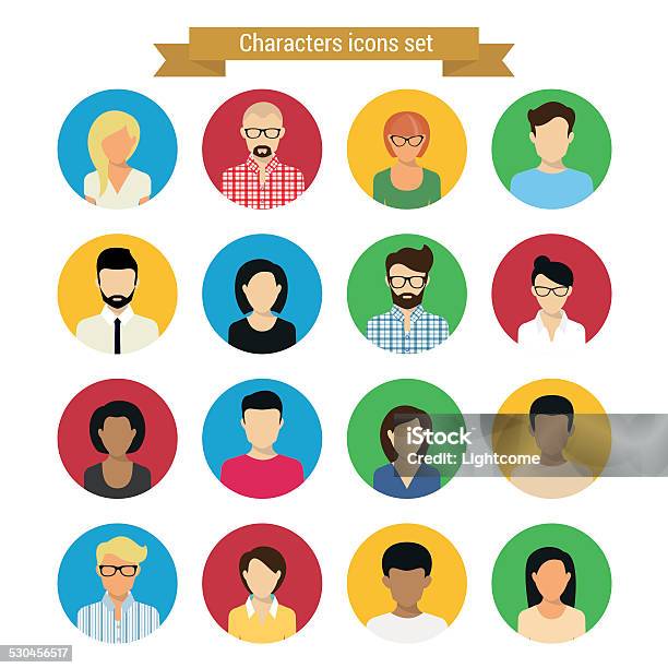 Recommended Characters Icon Characters Set Stock Illustration - Download Image Now - Icon Symbol ...