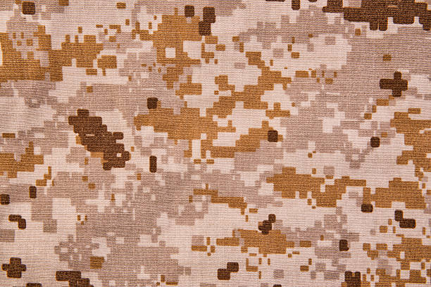 istock Desert digital camouflage fabric texture background.; 530457039