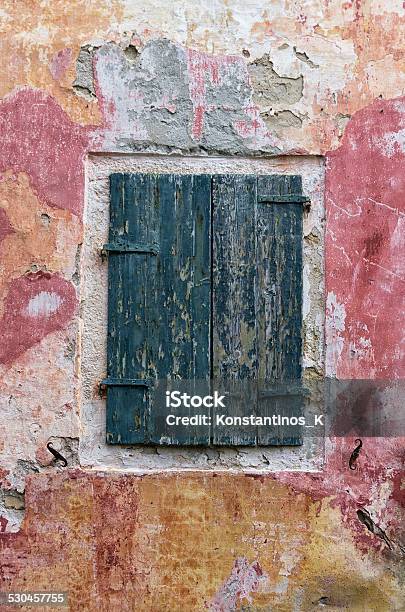 Closed Shutters In Paxoi Island Greece Stock Photo - Download Image Now - Abandoned, Aegean Sea, Architecture