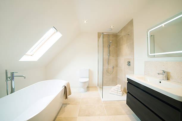 istock Interior View Of Beautiful Luxury Bathroom 530466061