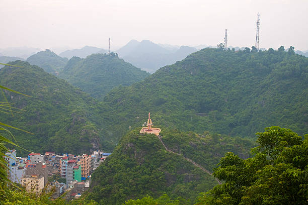 istock Panorama of hills at Cat Ba island 530467135