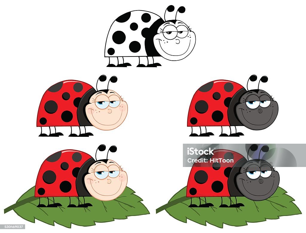 Collection of Ladybug - 1 Similar Illustrations: Animal Antenna stock vector