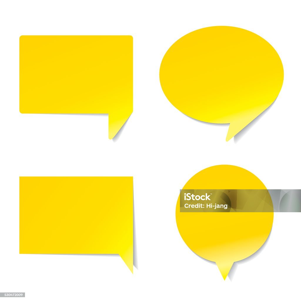 Note Baloon Icon Yellow Sticky Noteballoon Stock Illustration - Download Image Now ...