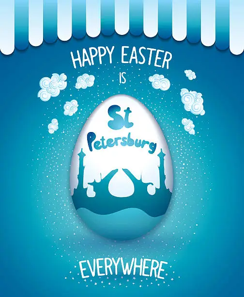 Vector illustration of Holiday Easter everywhere