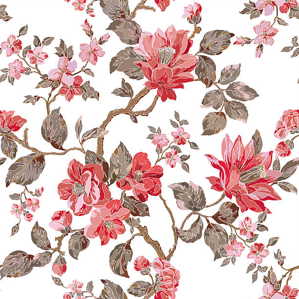 Seamless pattern with flowers of Frangipani vector art illustration