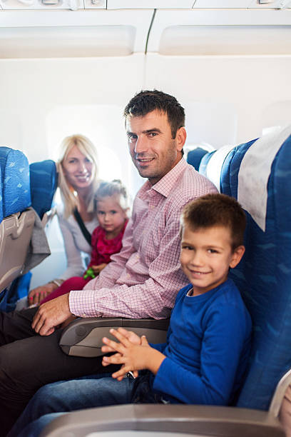 istock Family traveling by plane. 530478929