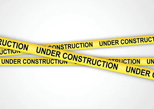 Vector illustration of Under construction tapes
