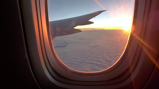 istock View of Airplane Window at Sunset 530480629