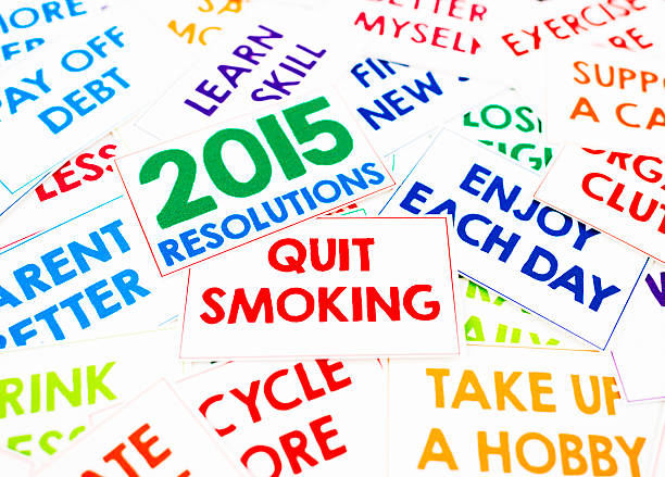 istock 2015 New Year's resolutions with focus on quitting smoking 530480993