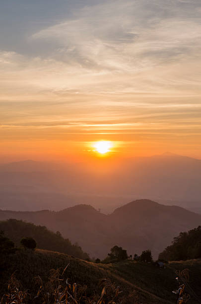 istock Sunset above mountains in Thailand 530481633