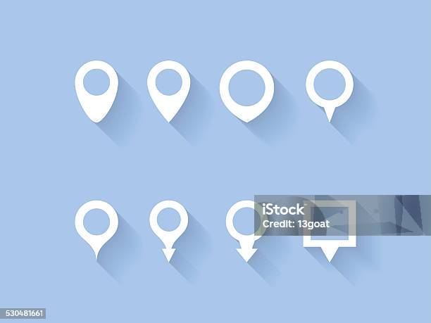 Pointer Icon Set Location Marker Stock Illustration - Download Image Now - PIN Entry, Icon Symbol, Map