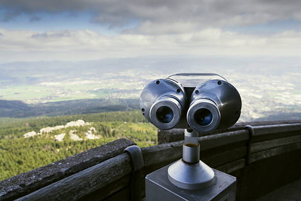istock Public telescope view from Jested mountain near Liberec Czech republic 530482238