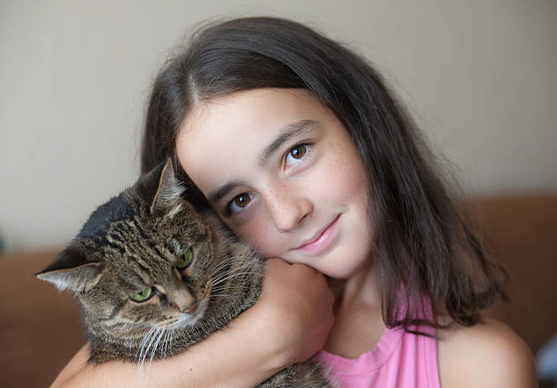 istock girl with a favourite cat 530482616