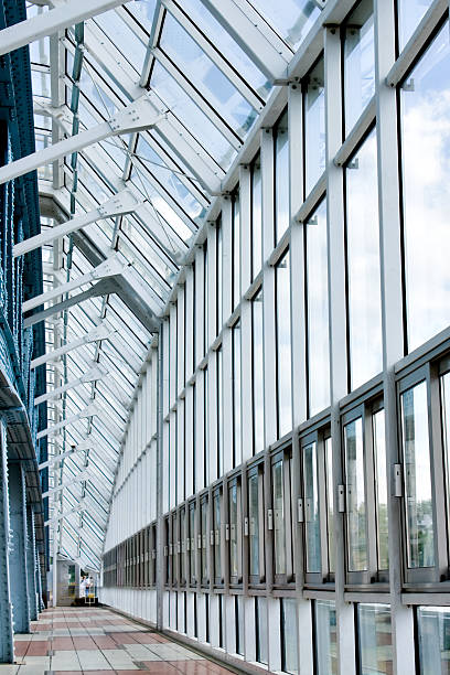 istock Glass corridor in office 530483351