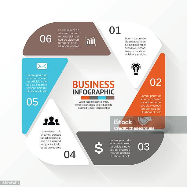 Business Kreis Infografik Diagramm Optionen Stock Vektor Art und mehr Bilder von Abstrakt - Abstrakt, Broschüre, Daten