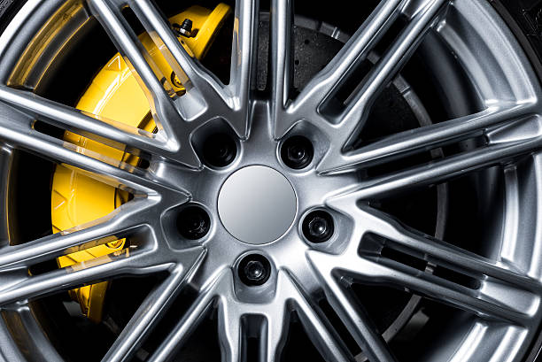 istock Car detailing series : Clean super car disc brake 530486522