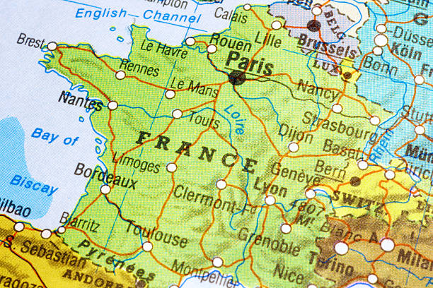 Map of France stock photo