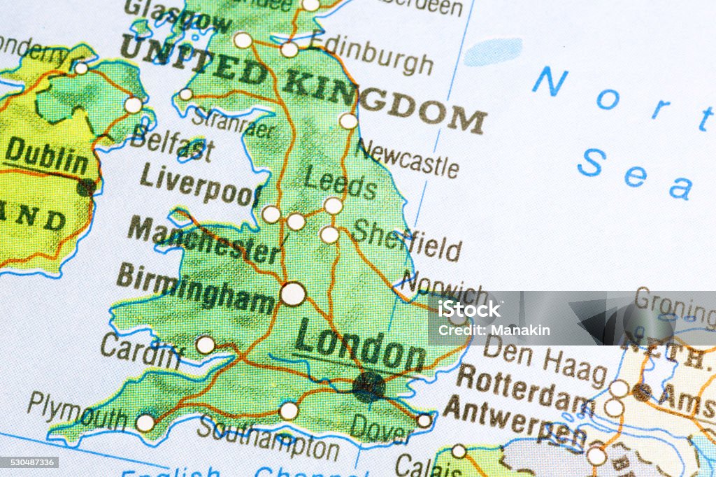 Map of Great Britain Rough map of Great Britain Map Stock Photo
