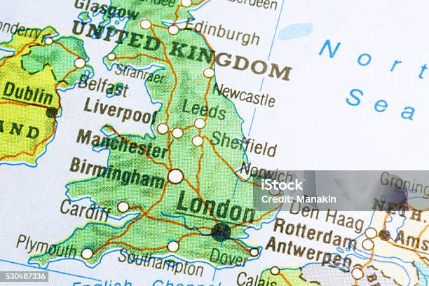 Map Of Great Britain Stock Photo - Download Image Now - Map, UK, England