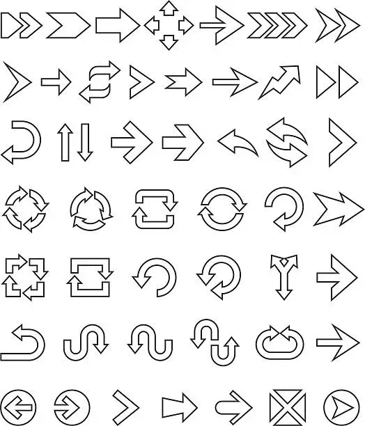 Vector illustration of Arrows icons