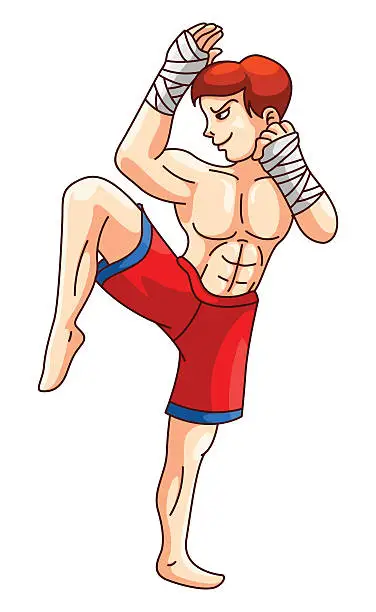 Vector illustration of Muaythai